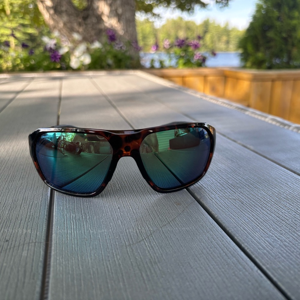 Tortoise Shell Sunglasses with Blue Lenses
